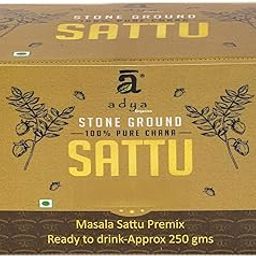 Adya Organics Sattu Premix | Instant Sattu Drink | 100% Natural & Healthy | Quick Energy Booster for Summer | No Chemicals or Preservatives | 250g Pack-20