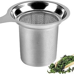 Zibuyu® Tea Strainer for Kitchen Utensils Stainless Steel Tea Stainer & Food Grade Coffee Filter Fine Tea Mesh Strainer for Teapots Cups - 1-23