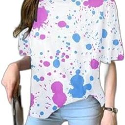 Women's Tracksuits & Sets|Style - 42427 Apache Paris Women's All Over Print Casual Shrit & Crop Sweatshirt Combo Stylish and Elegant Simple apperals-image-63