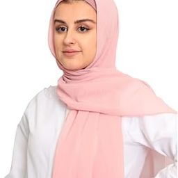 Poly Georgette Scarf Women Girls Wrap Large Size Hijab Dupatta (without inner cap)-image-1