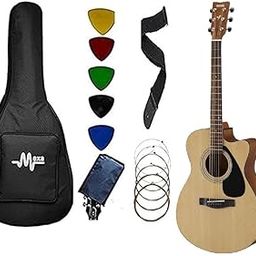 Yamaha FS80C Acoustic Guitar Cutaway Concert Body With Mexa Sponge Bag, Guitar Belt, Guitar Stand, String Set & Plectrums.(NT)-image-29