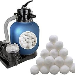 LYQC 1.5 lbs Pool Filter Balls Eco-Friendly Fiber Filter Media for Swimming Pool Sand Filters (Equals 25kg Pool Filter Sand)-2