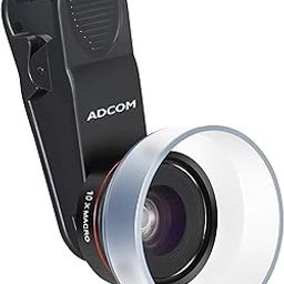 Adcom AD-25MM Professional HD 10x Macro Mobile Phone Camera Lens with Lens Hood - Compatible with All iPhone & Android Smartphones (Black)-image-74