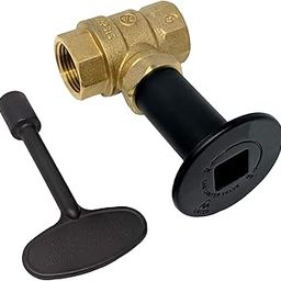 Midwest Hearth 3" Gas Fire Pit Key Valve Kit - 3/4" NPT - Flat Black-image-27