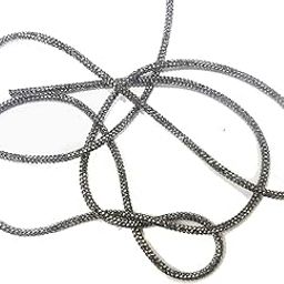 Mohan Shoppe Crystal Rhinestone Shiny Glitter Rope Chain String Bridal Applique Bling Drawstring Cords Replacement Drawstring Rope Shorts Hoodies Rhinestone Cord Trim (1 Meter, Metallic Grey)-image-55