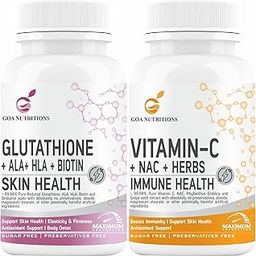 glutathione tablets for skin whitening and nac supplements,30 tablets each-60