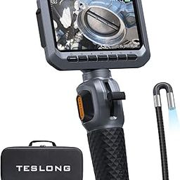 Teslong Two-Way Articulating Borescope, 0.21in Slim Probe, 5.0'' Industrial Endoscope with Light, 5FT Flexible Snake Scope for Automotive, HVAC & Mechanics-6