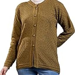 Women’s Woolen Cardigan | Full Sleeve Button-Up Winter Wear Sweater with Side Pockets | Elegant & Warm Winter Shrug for Ladies & Girls-image-7
