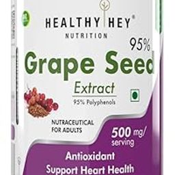 HealthyHey Nutrition Grape Seed Extract | Maximum Strength | 95% Polyphenols | 3 Month Supply | 90 Veggie Caps | (Pack of 1)-6