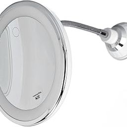 UBERSWEET® LED Makeup Mirror, Rechargeable Suction Cup Design Three Light Colors Magnifying Makeup Mirror 10x Magnification Easy Installation for Detailed Makeup at Home-image-54