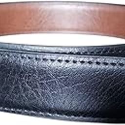 Vegan PU leather BLACK/BROWN ADJUSTABLE & REVERSIBLE formal belt strap WITHOUT HOLES & BUCKLE For all waist sizes upto 44 inches PU Leather,Belt Strap for Men’s Stylis,Pack of 1-image-50