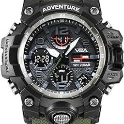 Military Green Chronograph Analogue and Digital Sports Watch for Men and Boys-1