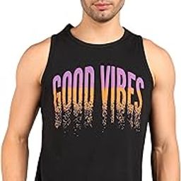 Men's Printed Cotton Sleeveless Regular Fit T-Shirt-14