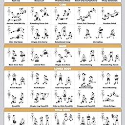 QuickFit Sandbag Exercise Workout Poster - Laminated - Sand Bag Training Chart - 18" x 27"-image-24