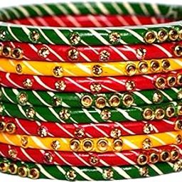 KANGANAS Lac Bangles for women Beautiful Traditional Rajasthani Multicolor LAHARIYA Chuda 146-picture-36