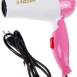Foldable Hair Dryer for Women and Men, Compact and Lightweight 1000W - Pink-image-73