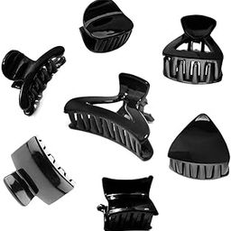 Bharatgaurav Acrylic Plastic Butterfly Clip Claws/Clutchers For Girls And Women (Pack Of 7 Pcs, Black) Medium-31