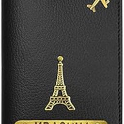 Black Leather Unisex Passport Holder-image-80