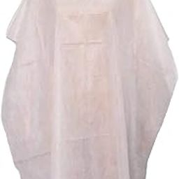 BAAL Disposable Hair Salon Capes Hair Coloring Sheet Haircut Sheet | Apron For Saloon | Hospital | Hotel Use (set of 10) White Pack of 1-18