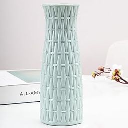 VRB DecTM 1Pcs Knotted Plastic Ceramic Vase, Flower Vase, Pampas Grass Vase,Vase for Flower,Vase for Plants,Vase Home Decor Centrepiece Decor for Home, Office,Living Room Decor Aesthetic (Green Color)-image-24