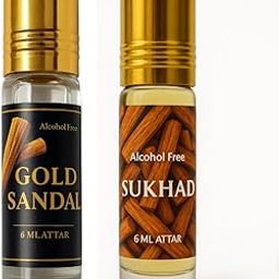 Zenorix sandal roll perfume and Sukhad Combo Attar Bottles (2x6ml) – Long Lasting Alcohol-Free Ittar for Men & Women | Indian Fragrance roll on perfume Gold Sandal and Sukhad for Gifting-image-44