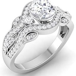 14k (585) White Gold Ring for Women-image-73