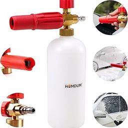 Homdum Heavy Duty Profesional Foam Canon Snow Lance Complete brass Nozzel 1 Liter Bottle capacity for Pressure Washer gun attachment-image-79
