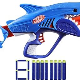 Nerf Junior Wild Sharkfire Toy Gun, Easy Play Dart Blaster, 8 Elite Darts, Blaster Shark Toys for 6 Year Old Boys & Girls, Outdoor Toys-image-17