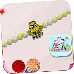 CraftVatika Set of 1 Kids Rakhi for Brother Kids Brother Sister Girls Boys Baby, Stylish Kid Rakhi, Designer Cartoon Raki for Children, Rakshabandhan Set with Greeting Card, Tilak Set Fridge Magnet-image-86