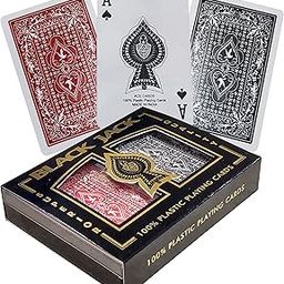 The Ace Card Company Premium Plastic Playing Card Game With Case (2 Decks)For Teen - Made In India, Bridge Size, Waterproof - Multicolor, Pack of 2-0