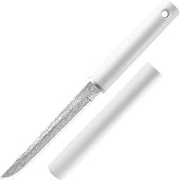 Captoola 19cm Ultra-Sharp Blade Knife Damascus Pattern Portable Fruit Knives With Sheath - Mini straight pocket Knife, Multifunction Sharp Stainless Steel Blade Kivi Knives (Pack of 1, White)-image-90