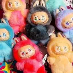 Labubu Doll Character Action Figure Design Figures Collectible Toys Home Decorations The Monsters Big Energy Series Cute Toy Decor Gift Plush Bunny Character Keychain(RENDOM Colour)-image-3