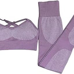 CALANDIS™ Yoga Outfits for Women 2 Piece Set Workout Leggings Sports Bra M Purple | Track Suits | Womens Clothing | Clothing & Accessories | Fitness Running & Yoga-image-92