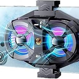 Dual Fan Mobile Cooler for Gaming with 3 Adjustable Speed Phone Cooling Fan for Gaming and Streaming Silent, Portable, Universal Fit Gaming Fan(4.5-6.7 Inches), Plug & Play-11