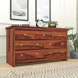 KG DECOR Solid Sheesham Wooden Chest of Drawers for Storage | Chest of Drawers for Bedroom & Living Room | Wooden Storage Furniture with 7 Drawers Storage | (Honey Finish)-image-89