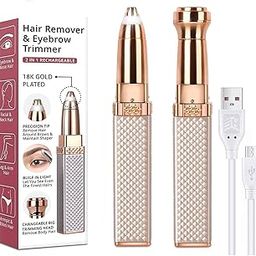 KASHTABHAN 2-in-1 Rechargeable Eyebrow & Facial Hair Trimmer – Epilator with LED Light for Eyebrows, Upper Lips, Face, Legs & Bikini Line – Easy-to-Use Razor Shaver (Classic)-image-57
