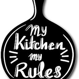 BIRD'S MIND® My Kitchen My Rule Quotes Wooden Fridge Magnets for Kids Girls Boys Gift and Home Refrigerator Decoration Multicolored L X H 2.5 X 3 Inch-55