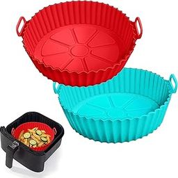 Air Fryer Silicone Liners Pot Basket Bowl, Replacement of Flammable Parchment Paper, Reusable Baking Tray Oven Accessories(Set of 1)-image-62