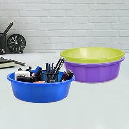 Homestic Pack of 3 Desk Organizer | Stationery Organizer | Multipurpose Organizer | Office Supplies for Pen-Pencil-Staplers | Desktop Organizer | 6 LTR | Purple & Green & Blue-image-54