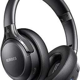 BERIBES Headphones, Bluetooth, 65 Hours Playtime, 3 EQ Modes, Wireless Headphones, Bluetooth 5.1, Weighs Only 6.3 oz (180 g), Comfortable Fit, Headphones with Microphone, HIFI Stereo, Wired, Wireless, Dual Use, Sound Insulation, Sealed-picture-4