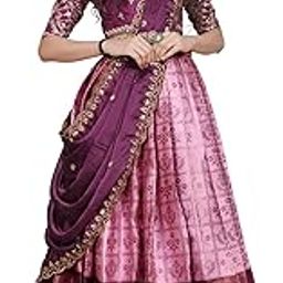 South India Half and Half Saree for Womens-image-59
