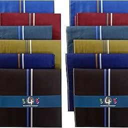 Men's 100% Cotton Dark Colored Handkerchiefs (Dark Color Assorted_42CM X 42CM)-picture-25