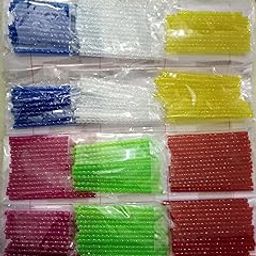 Chuz N Pick Fancy Wind Chime Glass Tubes, Multi-Coloured Wind Chimes Accessories Best for Crafts and School Making Projects (5 Colours)(170 Pieces Approx)-17