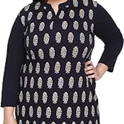 Women's Printed Cotton Henley Neck Full Sleeve Plus Size T-Shirt-image-19