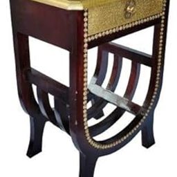 Mansi Enterprises Handcrafted Hand Painted U Shape Table for Living Room/Wooden Painted Bedside-14