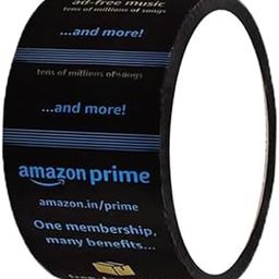 AVR PLUS Self-Adhesive Amazon Printed Prime Packing Tape for E-Commerce Box Packing - 3-Inch 65 Meters in Length,Black-pack of 1-24