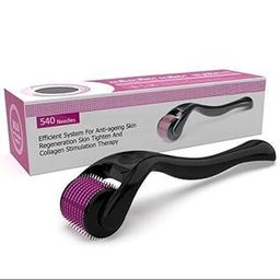 Derma Roller for Hair Growth and Facial Skin-Stimulates Hair Follicles & Reduces | Improves Scalp Health | 0.5mm Size | 540 Titanium Needles (Facial Roller/hair Roller)-picture-34