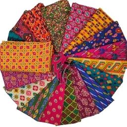 Cotton Design Blouse Unstitched Kalamkari 1 Meter (100cm) Length Material-Pack of Any 3 (Random Colors)-image-35