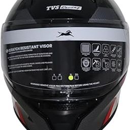 TVS Racing Apache Themed Full face Helmet Red & White-image-74