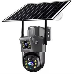 Fire turtle Outdoor 4G Surveillance Camera with Solar Power | Dual 4MP Lenses, 2-Way Audio, IP66 Waterproof | Perfect for Farms, Gardens & Construction Areas-2